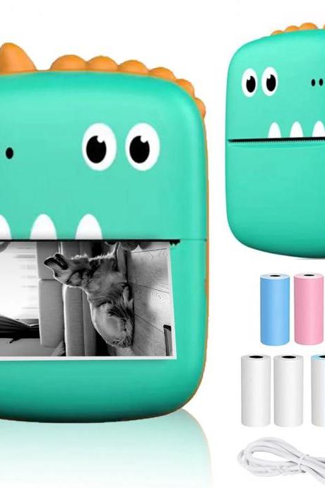 Cute Dinosaur-themed Mini Instant Print Camera For Kids