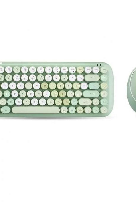 Vintage Style Wireless Keyboard And Mouse Combo