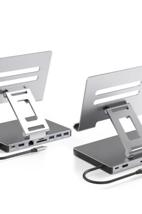 Adjustable Aluminum Laptop Stand With Integrated Usb Hub