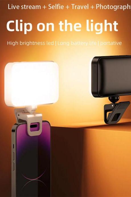 Portable Led Clip-on Phone Camera Light For Photography