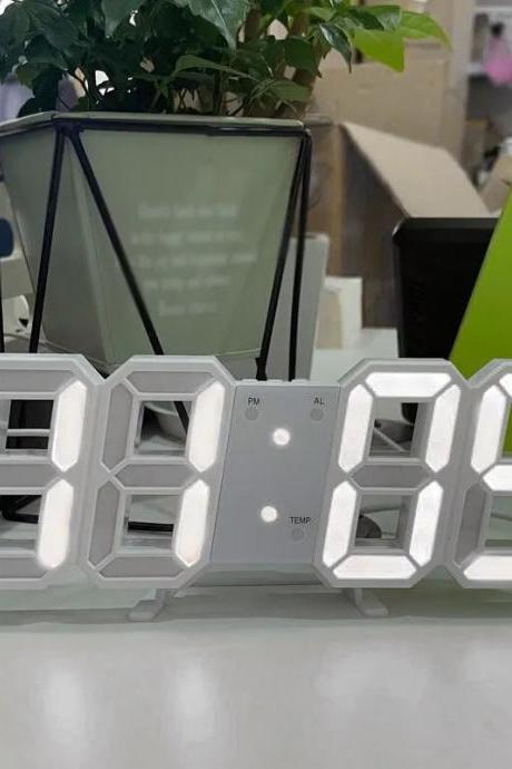 Modern Led Digital Alarm Clock With Temperature Display