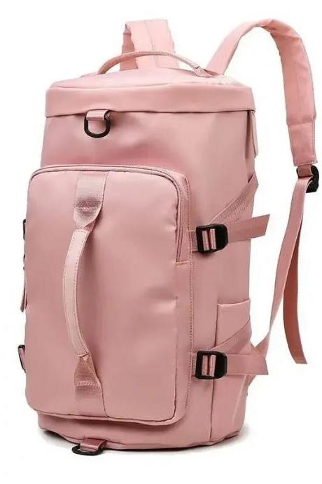Durable Pink Urban Backpack With Multiple Compartments