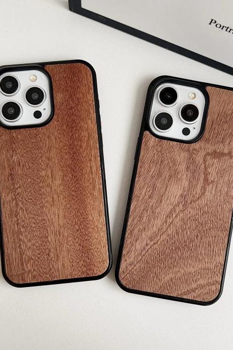Luxurious Walnut Wood Grain Iphone Case Cover