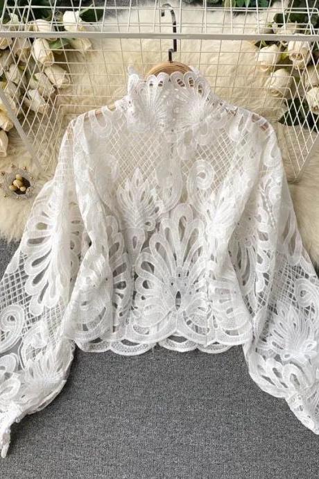 Elegant White Lace Bridal Bolero Shawl For Weddings