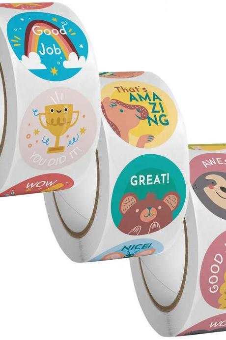 Colorful Reward Stickers Rolls For Teachers And Kids