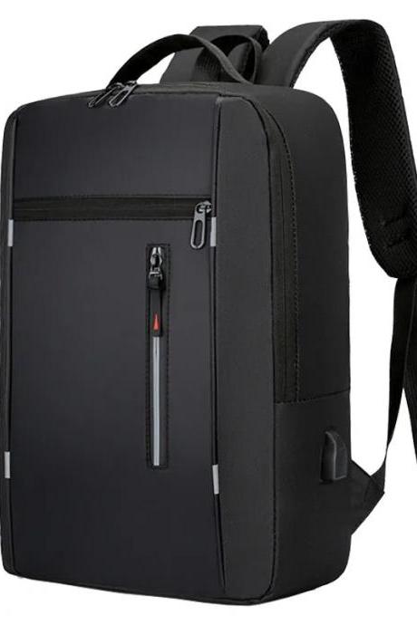 Sleek Water-resistant Anti-theft Laptop Backpack Black