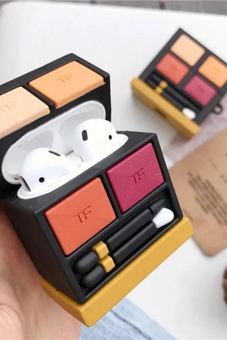 Novelty Makeup Palette Design Silicone Airpods Case