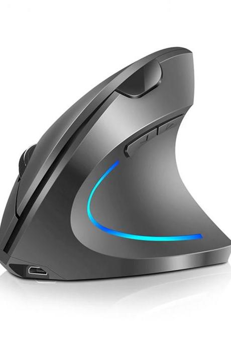 2.4g Wireless Vertical Mouse Rechargeable Upright Ergonomic Mouse 3 Adjustable Dpi Levels Rgb Flowing Light Plug N Play Mouse