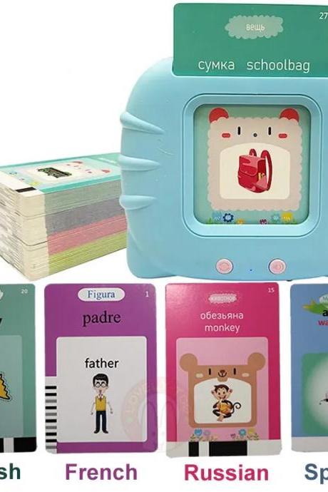 Kids 4-language Educational Flashcards Learning Toy Set