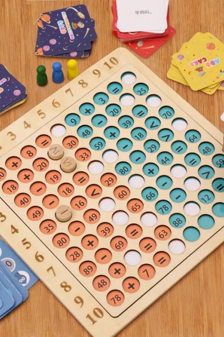 Educational Wooden Board Game For Children Mathematics Learning