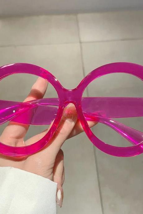 Oversized Pink Round Novelty Sunglasses Party Accessory