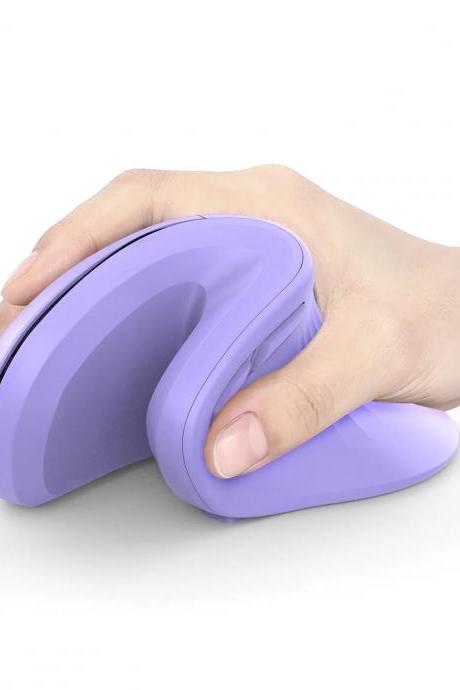 Ergonomic Vertical Wireless Mouse, Comfort Design, Purple