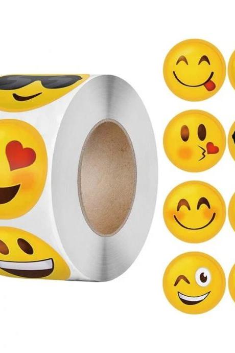 Fun Emoji Expression Sticker Roll For Parties, Crafts