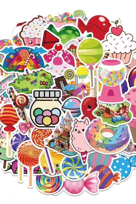 Assorted Colorful Sweet Treats Themed Sticker Pack