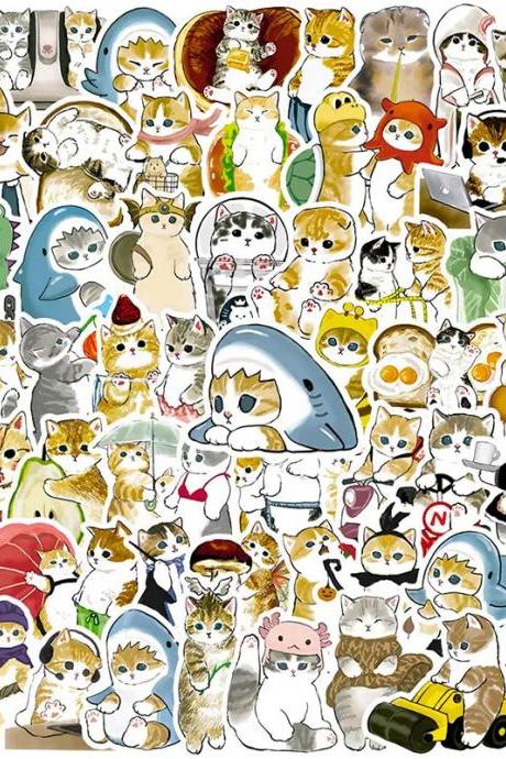 Assorted Cute Cat Stickers Pack For All Ages