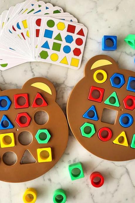 Kids Educational Bear Shape Sorting Puzzle Game Set