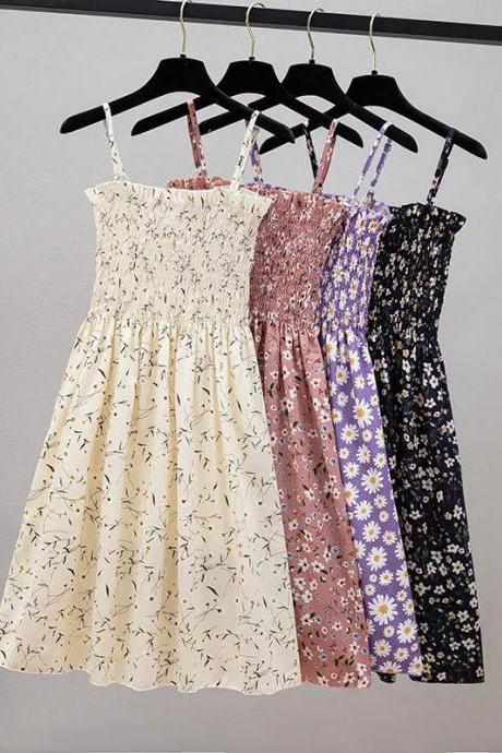 Sleeveless Floral Print Summer Dress Womens Midi Collection