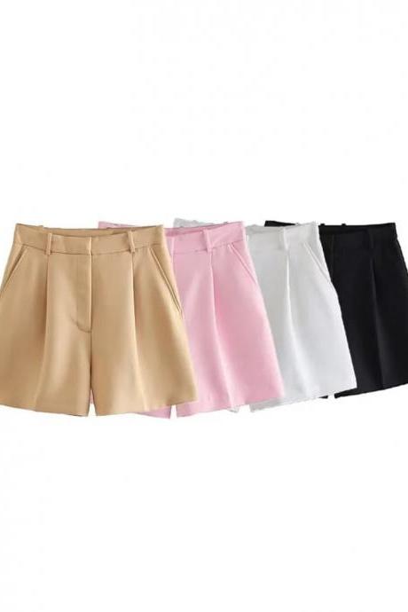Womens High Waisted Solid Color A-line Skirts
