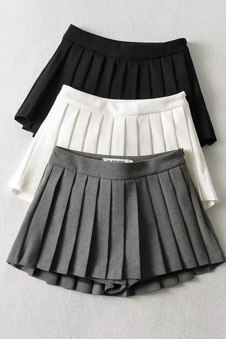 Womens Pleated Tennis Skirt With Comfort Stretch Waistband