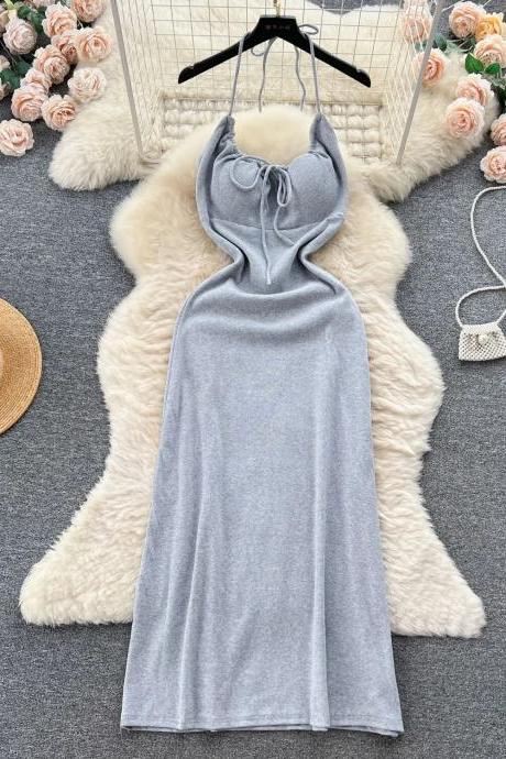Womens Sleeveless Hooded Casual Summer Midi Dress