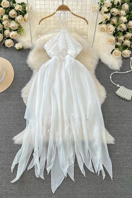 Elegant Lace Top Asymmetrical Hem Bridal Gown