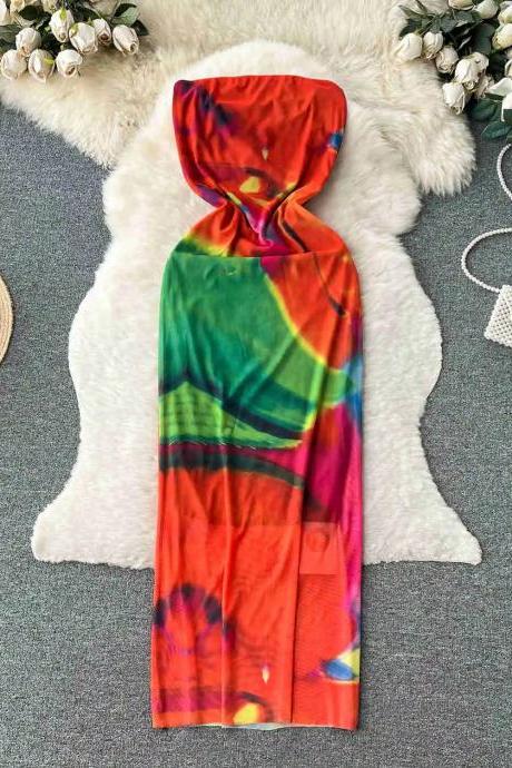 Bohemian Hooded Towel Poncho Vibrant Beach Cover-up