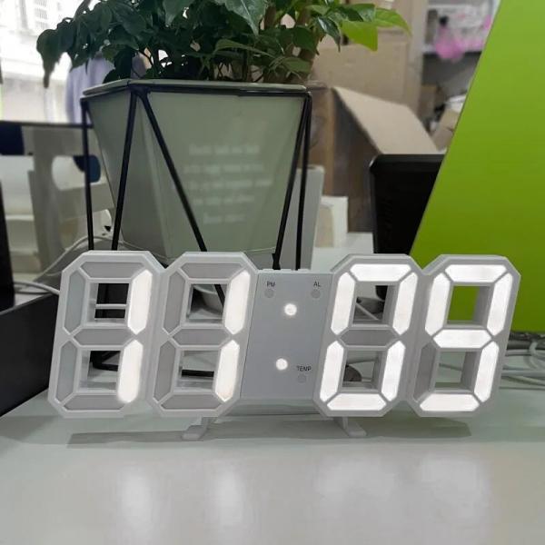 Modern LED Digital Alarm Clock with Temperature Display