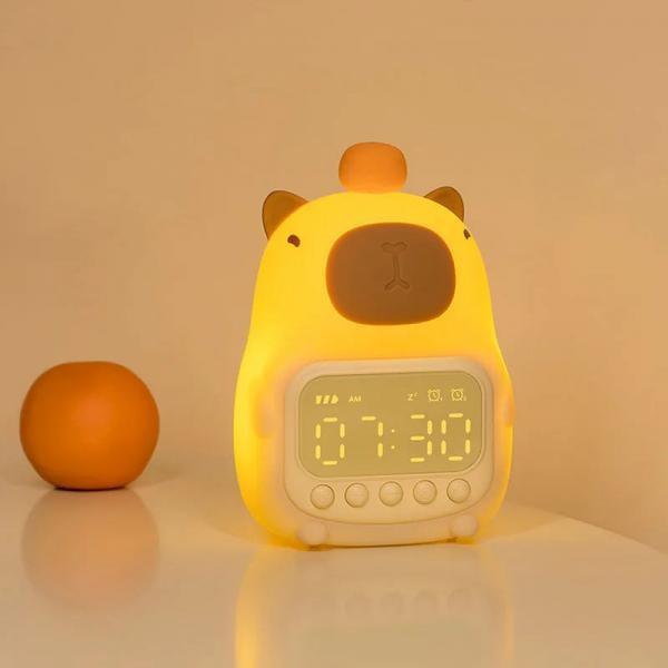 Cute Bear-Shaped LED Digital Alarm Clock Night Light