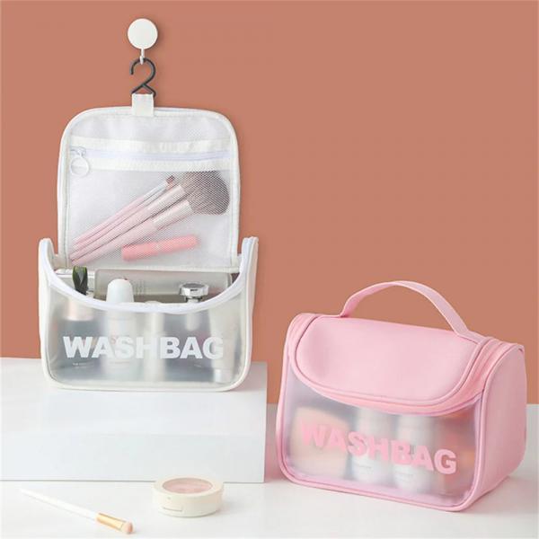 Portable Transparent Cosmetic Wash Bag Organizer Set
