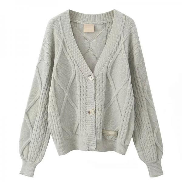 Pastel Purple Slash Shoulder Knit