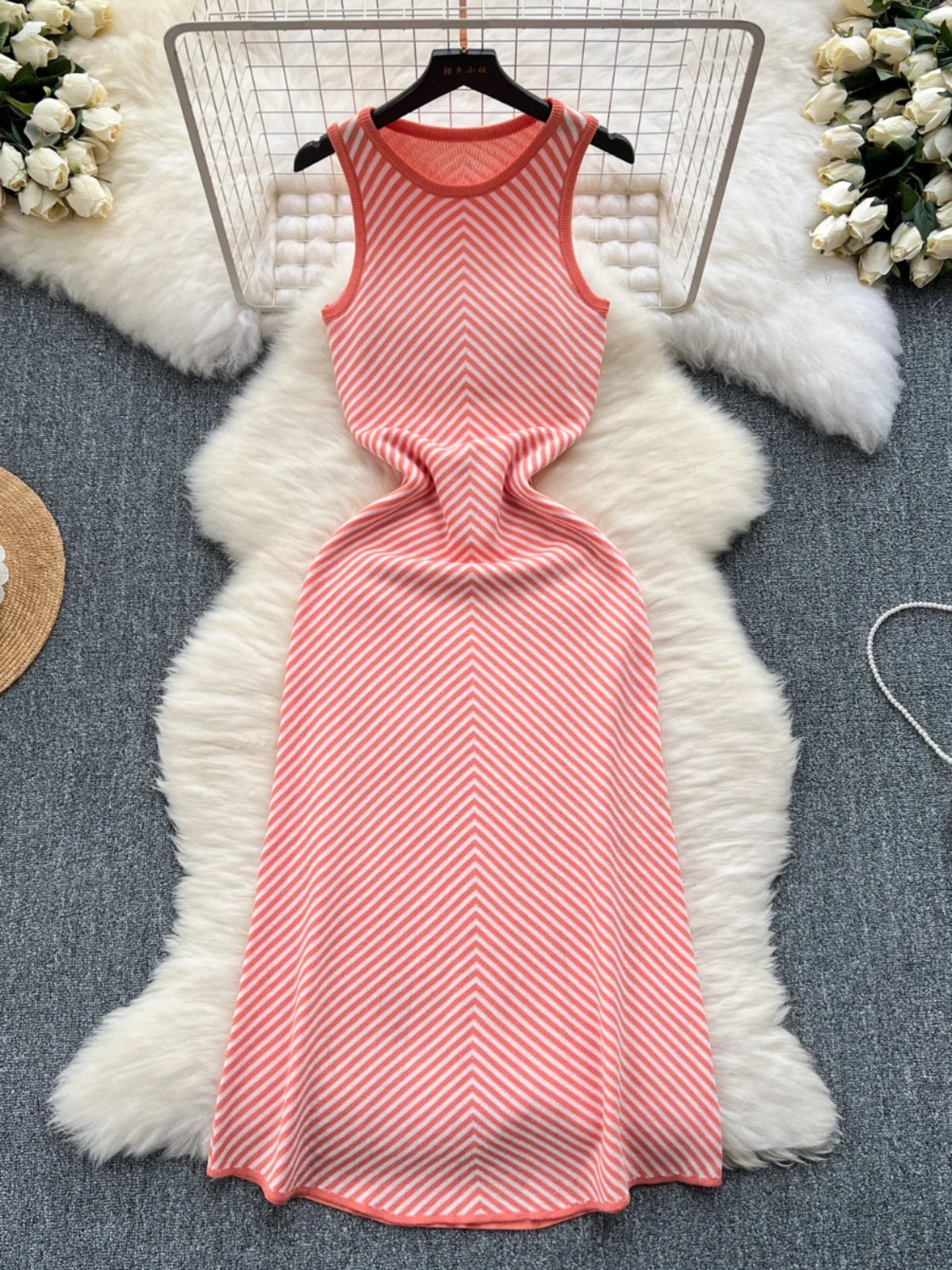 Women's Printed Sleeveless Halter Dress