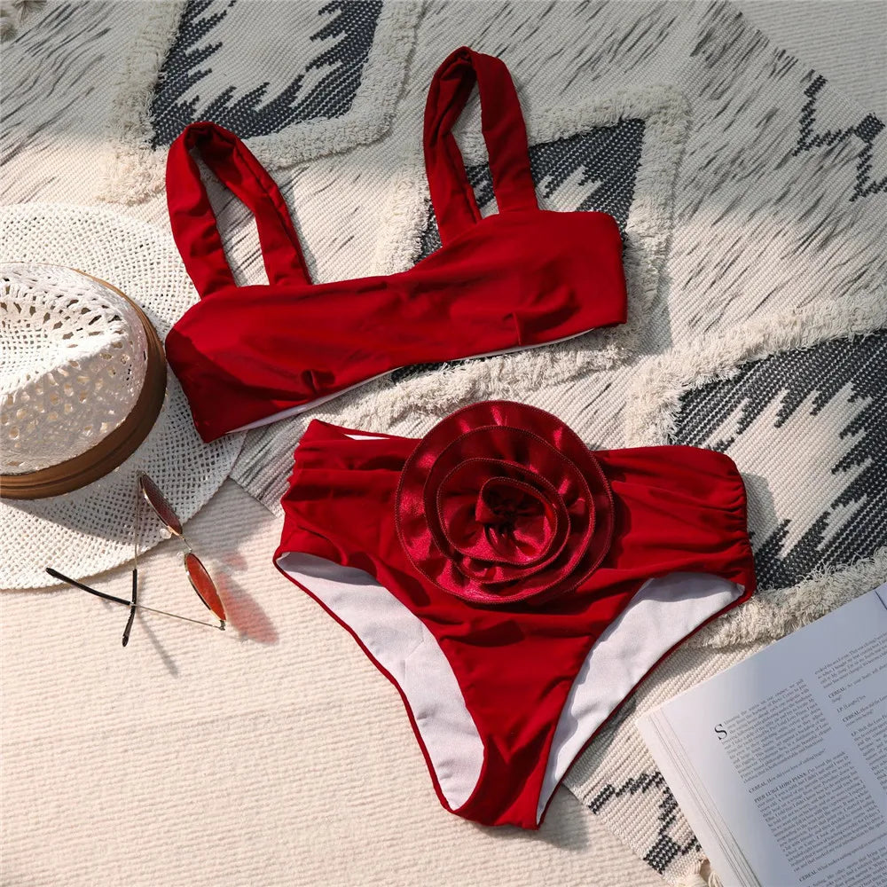 Rita V-neck Crystal Embellished Two-pieces Swim Set