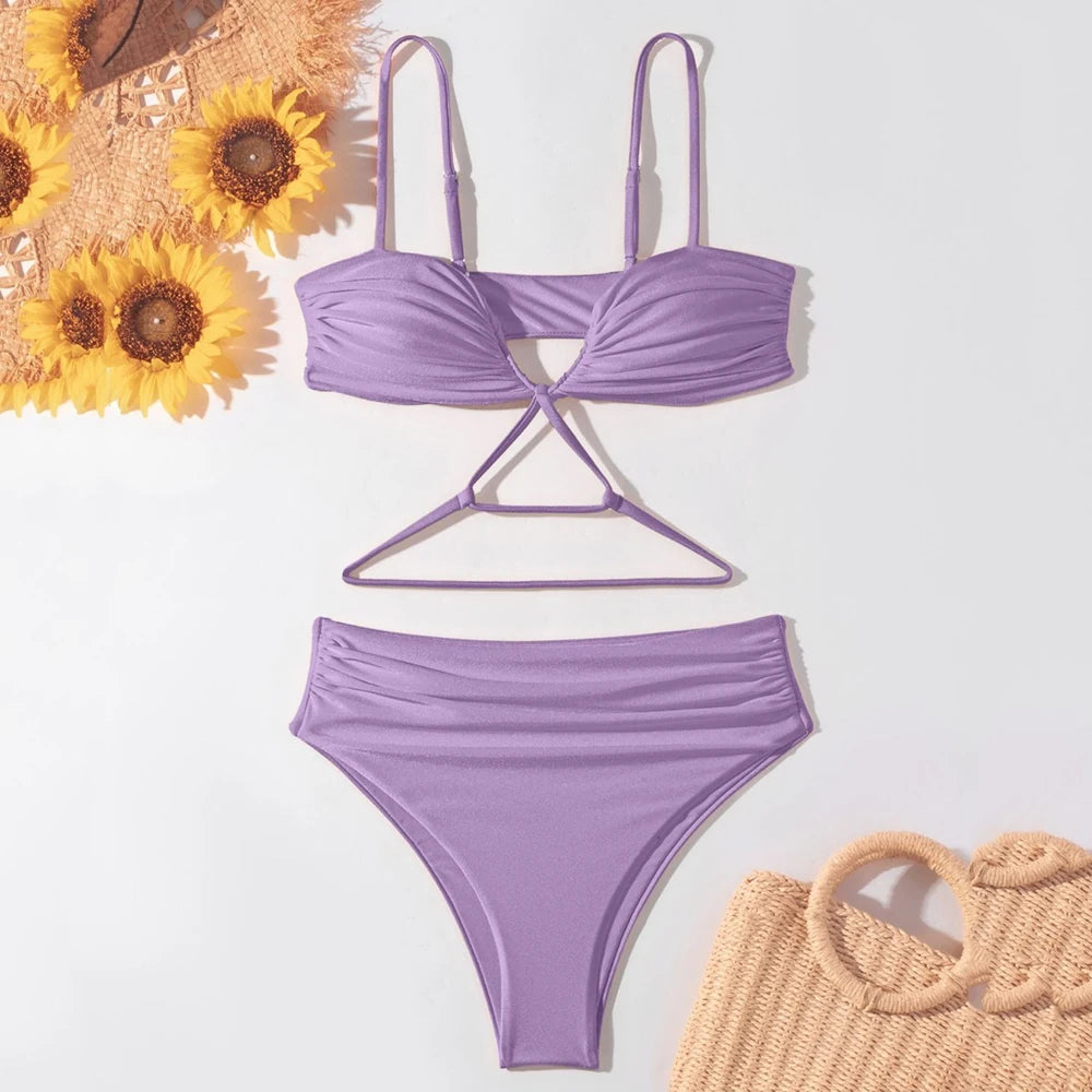 LAVANDER WISTERIA BIKINI SET main image 1