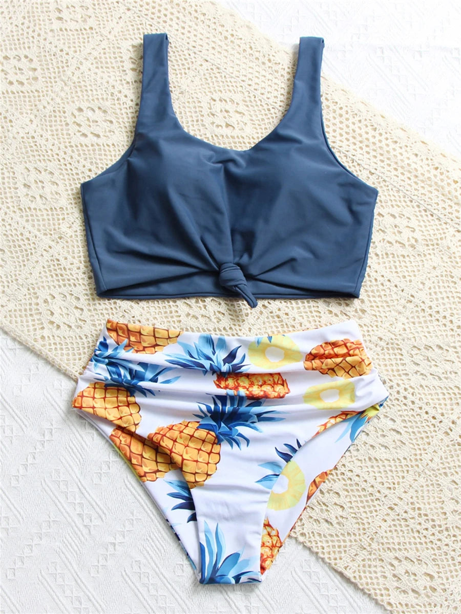 Women’s Strapless Swimsuit - Pineapple Paradise - Hibiscus Blush main image 0