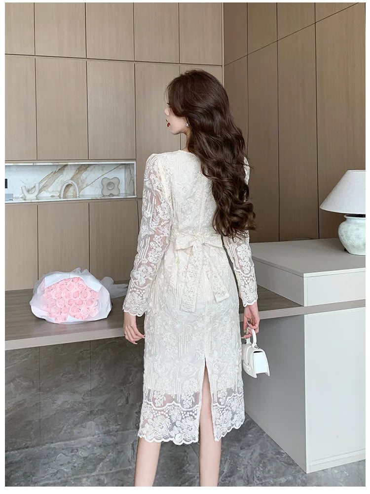 Women's Lace Midi Dress