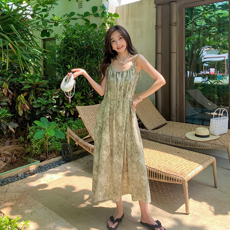Sleevesless Summer Flora Dress