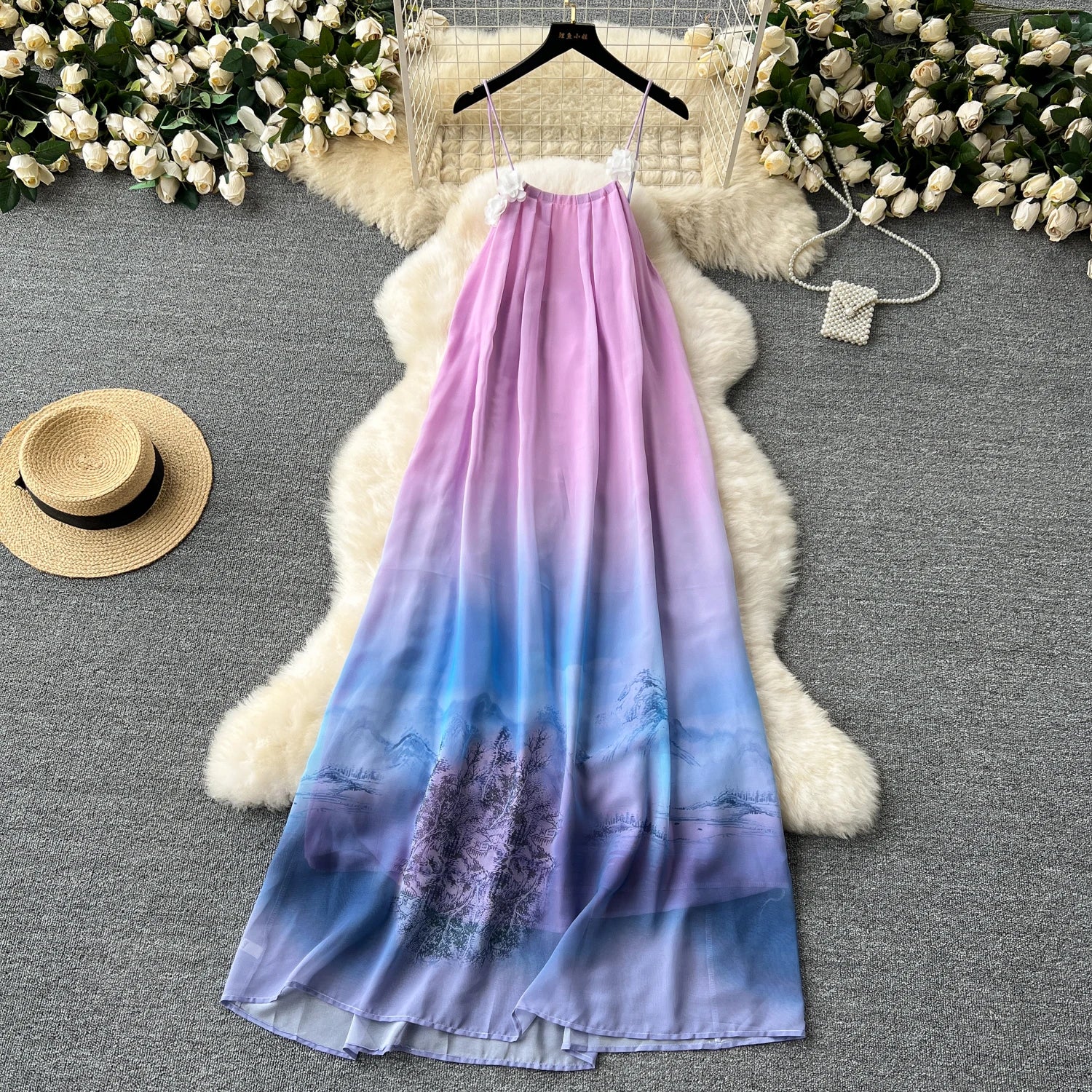 Plus gradient tube maxi dress