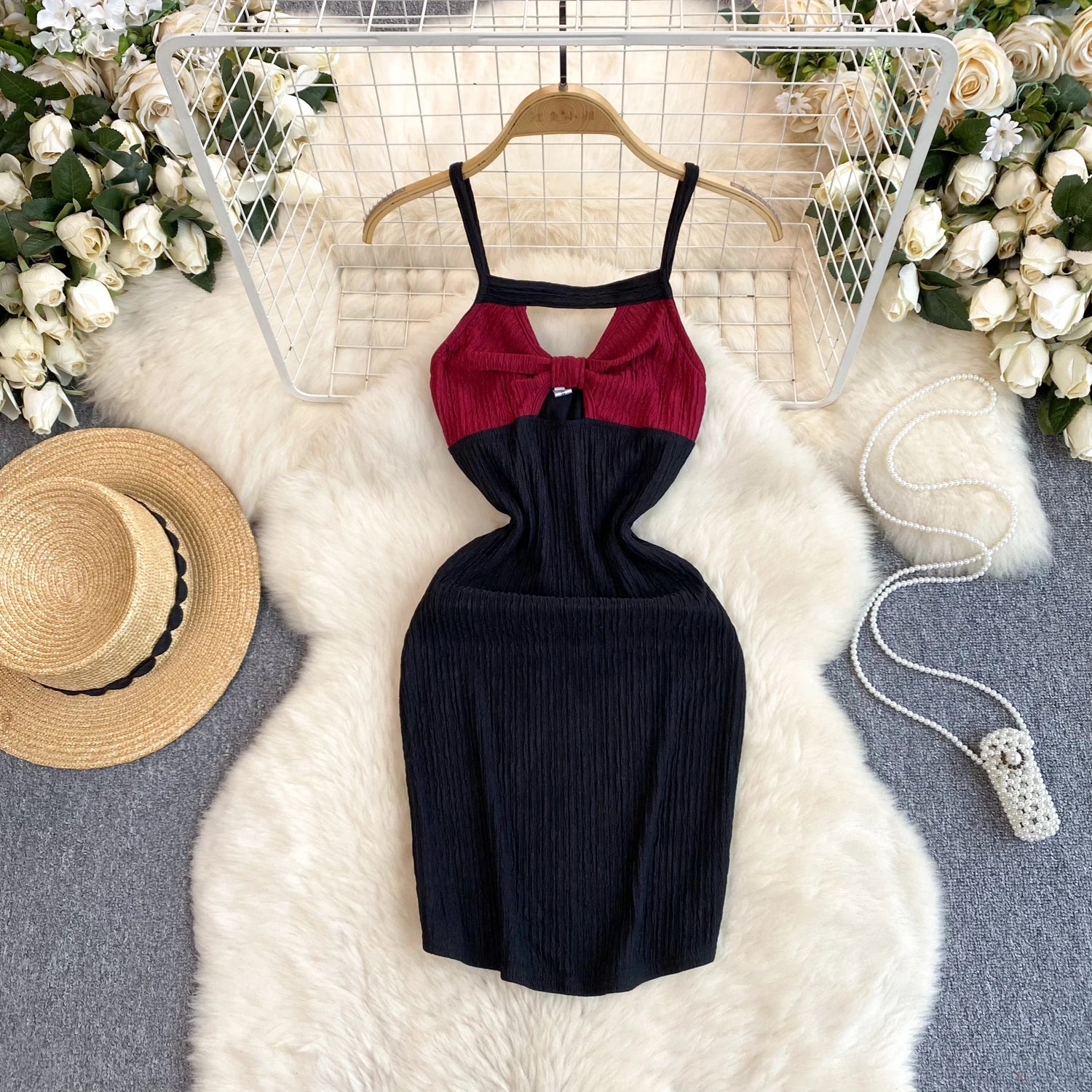 beige bodycon dress Sleeveless Ribbed With Diamante Neck – Styledup.co.uk size:S(Fit for EU 38-40, US 6-8, UK/AU 10-12, IT 42-44) ComfySet Kerry Layered Balloon Sleeve