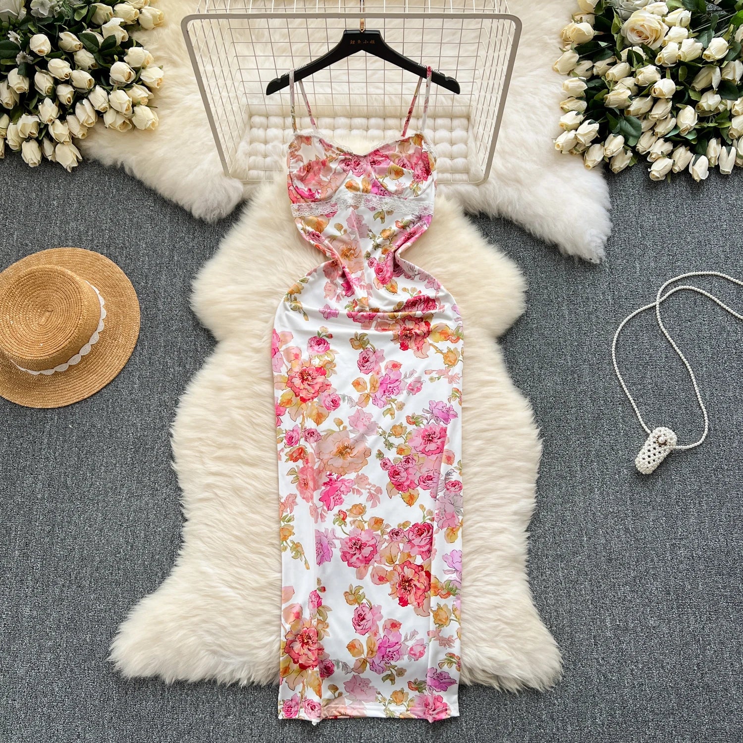 Floral Bodycon Midi Dress Multi Floral Bodycon Dress Mesh Ally Fashion