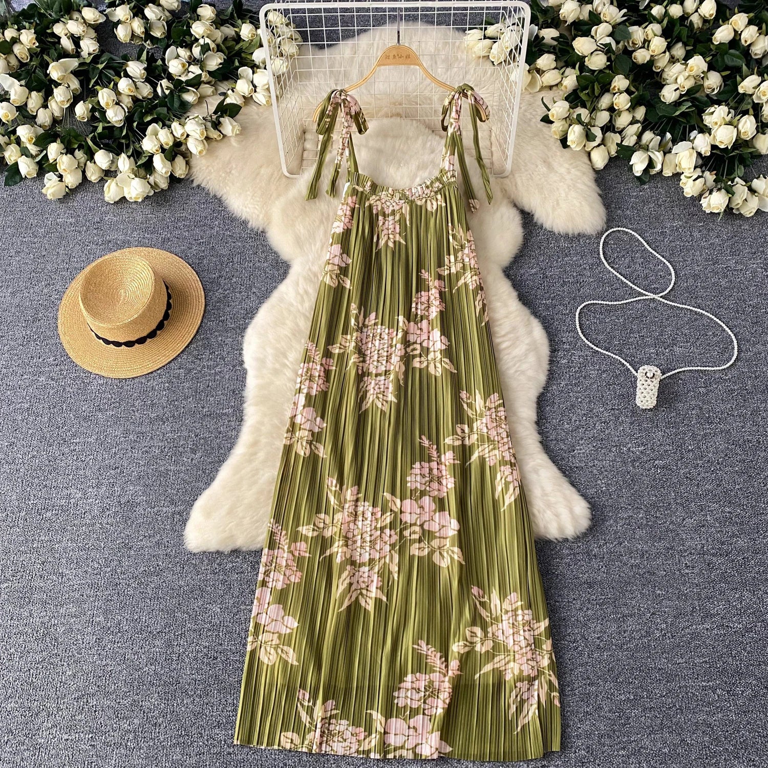 Luna Bloom Mint Green Floral Breeze Dress - LTM07 main image 1