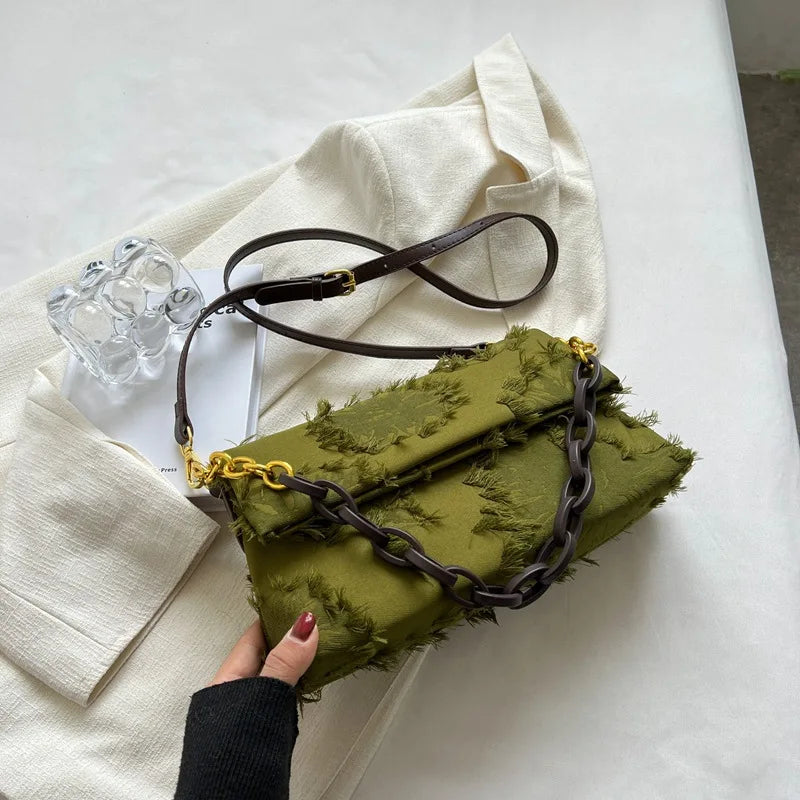 Tassel Bag Olive Camo Strap