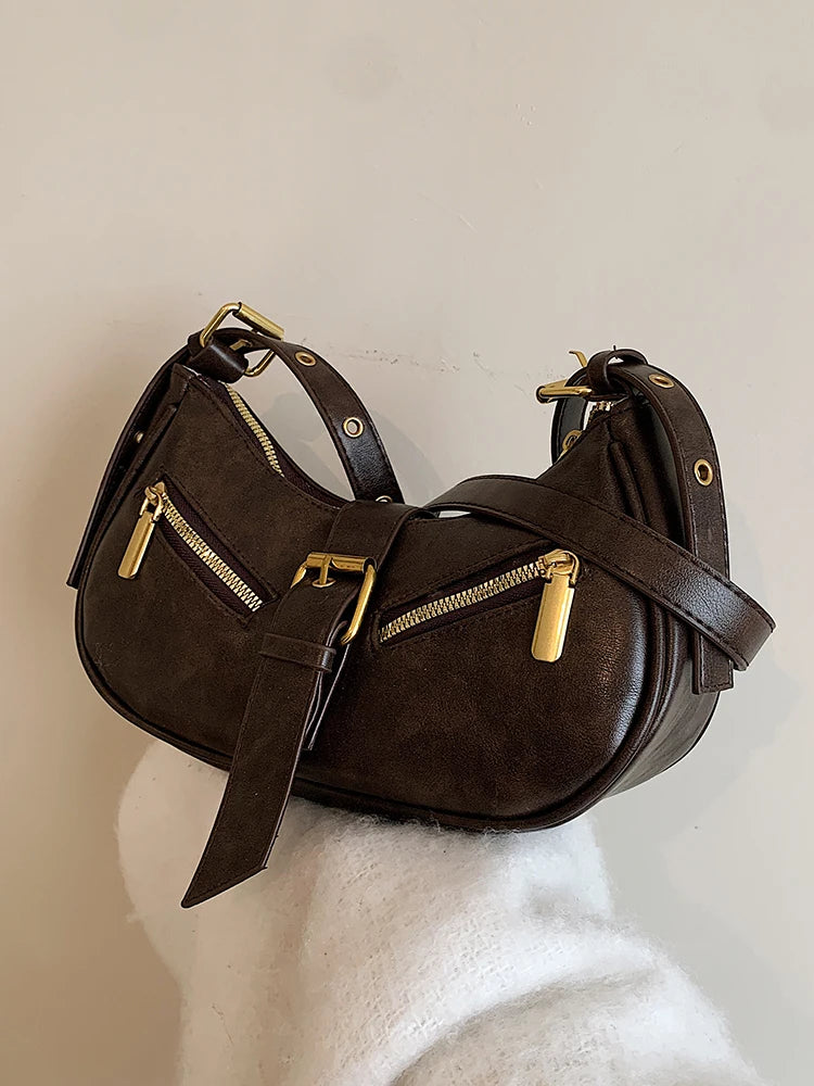 CROSS ZIP LACUBETTO BAG / brown