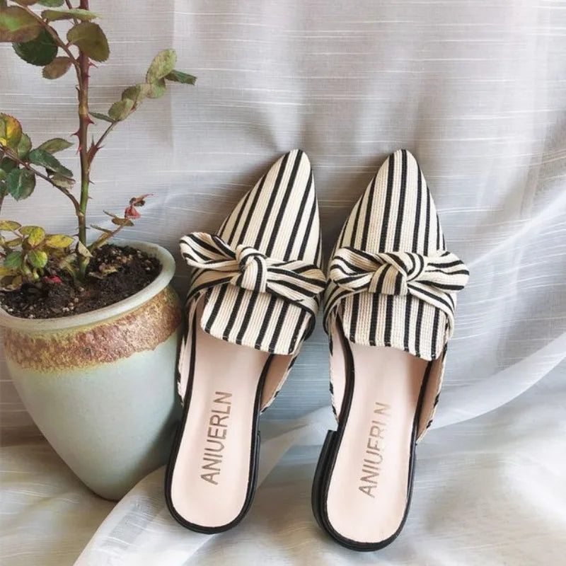 Diamante Bow Mules Sandals main image 1