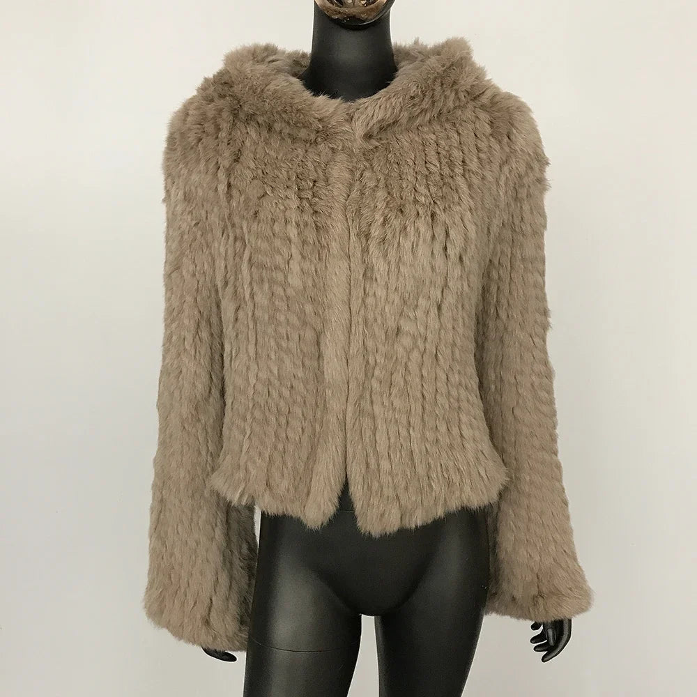 Faux Fur Winter Jacket Premium Burgundy main image 1
