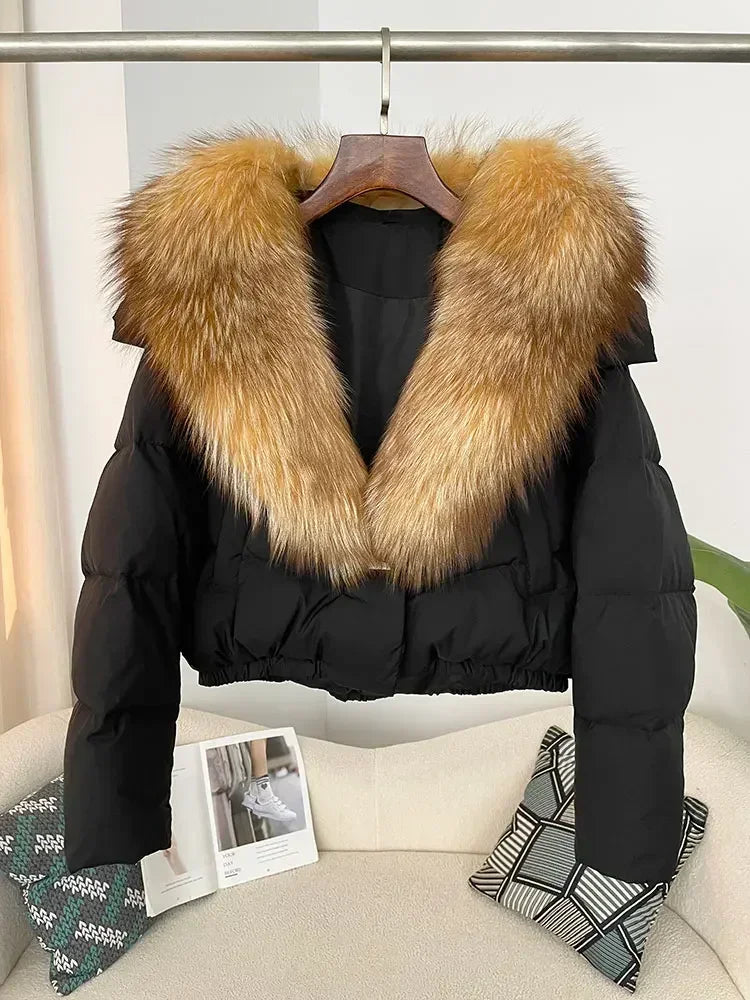 Olia Puffer Jacket in Dark Leaf